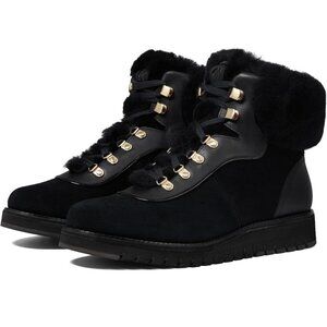 Cole Haan ZEROGRAND Explore Upstate Shearling Hiking Boot 6 Black Waterproof NEW